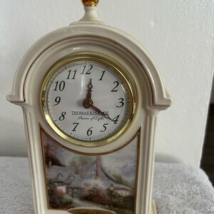Thomas Kinkade Cream Wall Clock